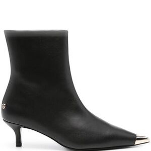 Anine Bing Metal Cap Black Heeled Boots